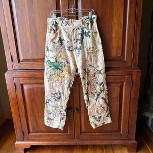Magnolia Pearl Miner Denims with Bird and Floral Applique in French Toil